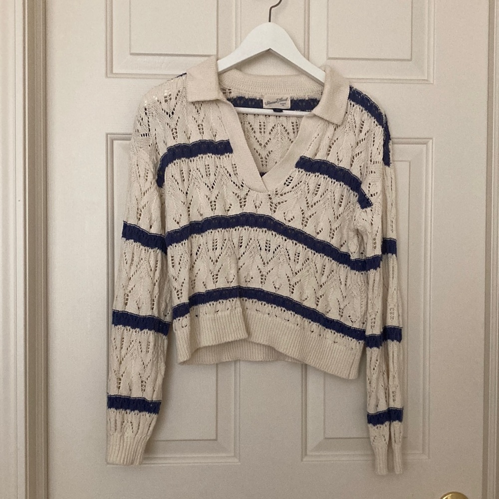 Collared Polo Pullover Sweater